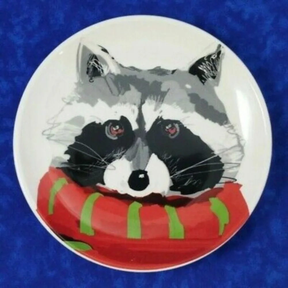 Vintage Rae Dunn Woodland Critter Christmas Dessert  Plates